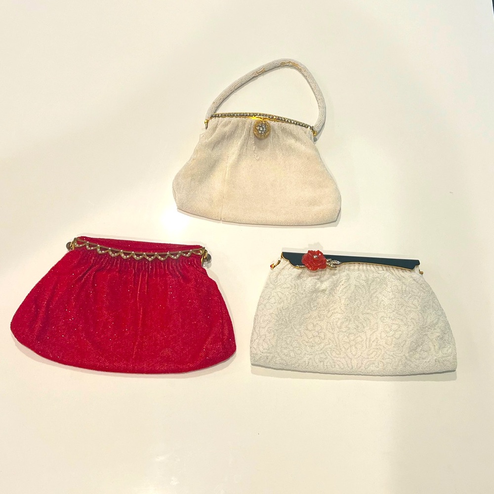 Gorgeous Vintage Microbeaded & Embroidered Purse